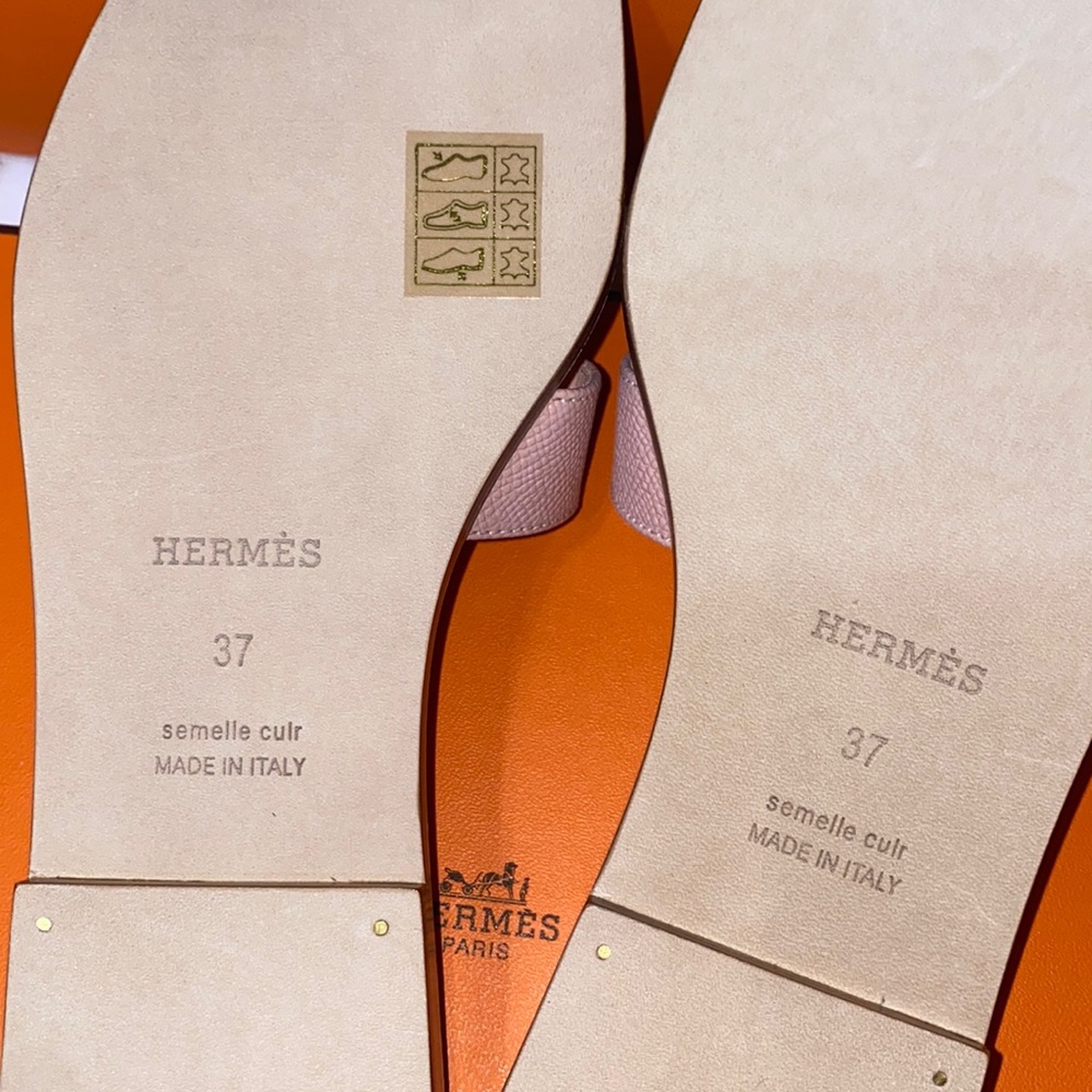 ❌SOLD❌NEW HERMÈS ORAN SANDALS Rose Pâle - Picture 7 of 17
